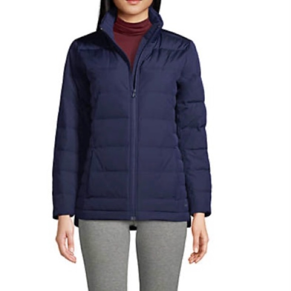 LANDSEND Women’s Tall Down Warm Winter Puffer Jacket 600 Fill 11 to 35 Degree